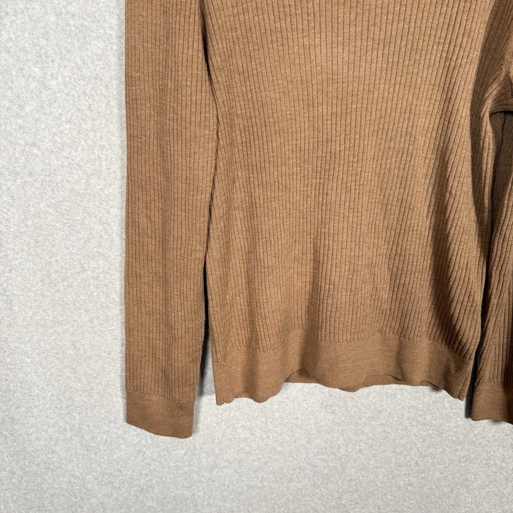 Banana repubublic salta merino turtleneck sweater mens medium brown ribbed